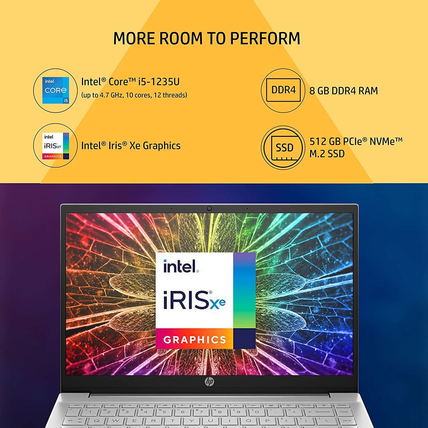 LAPTOP-HP-PAV-14-DV2053TU-(i5-1235U/8/512GB/W11-MS/SILVER)