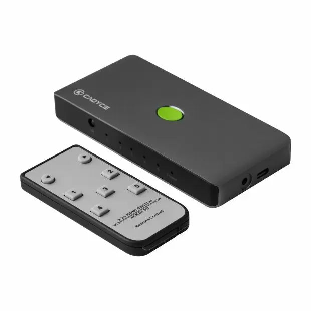 CADYCE 5X1 HDMI SWITCH 4K@60HZ WITH REMOTE & CHANGE OVER BUTTON. CA-5HDS PLUS