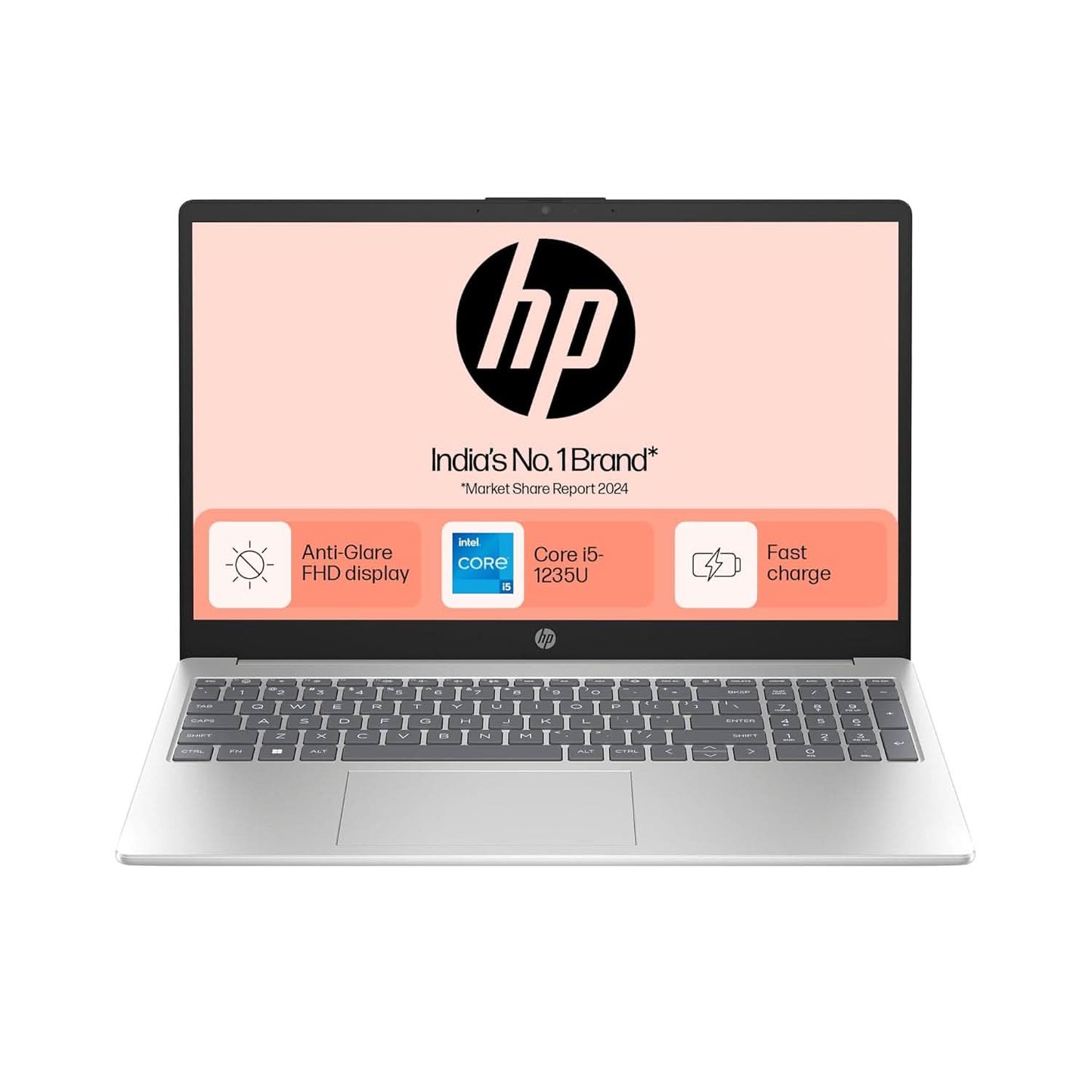 HP 15,12TH GEN INTEL CORE I5-1235U, 8GB DDR4,1TB SSD, (WIN 11,MSO 2021,SILVER,1.59 KG),15.6-INCH(39.6 CM) FHD LAPTOP, UHD GRAPHICS,1080P FHD CAMERA W/PRIVACY SHUTTER,BACKLIT KB,FD0112TU