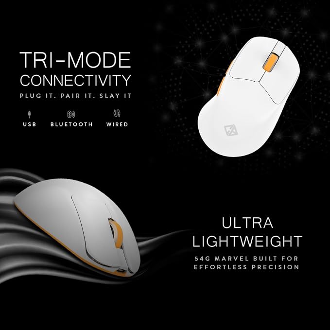 Cosmic Byte Ignis Wireless Tri-Mode Gaming Mouse White