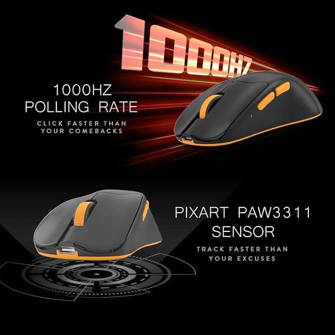 Cosmic Byte Ignis Wireless Tri-Mode Gaming Mouse Black