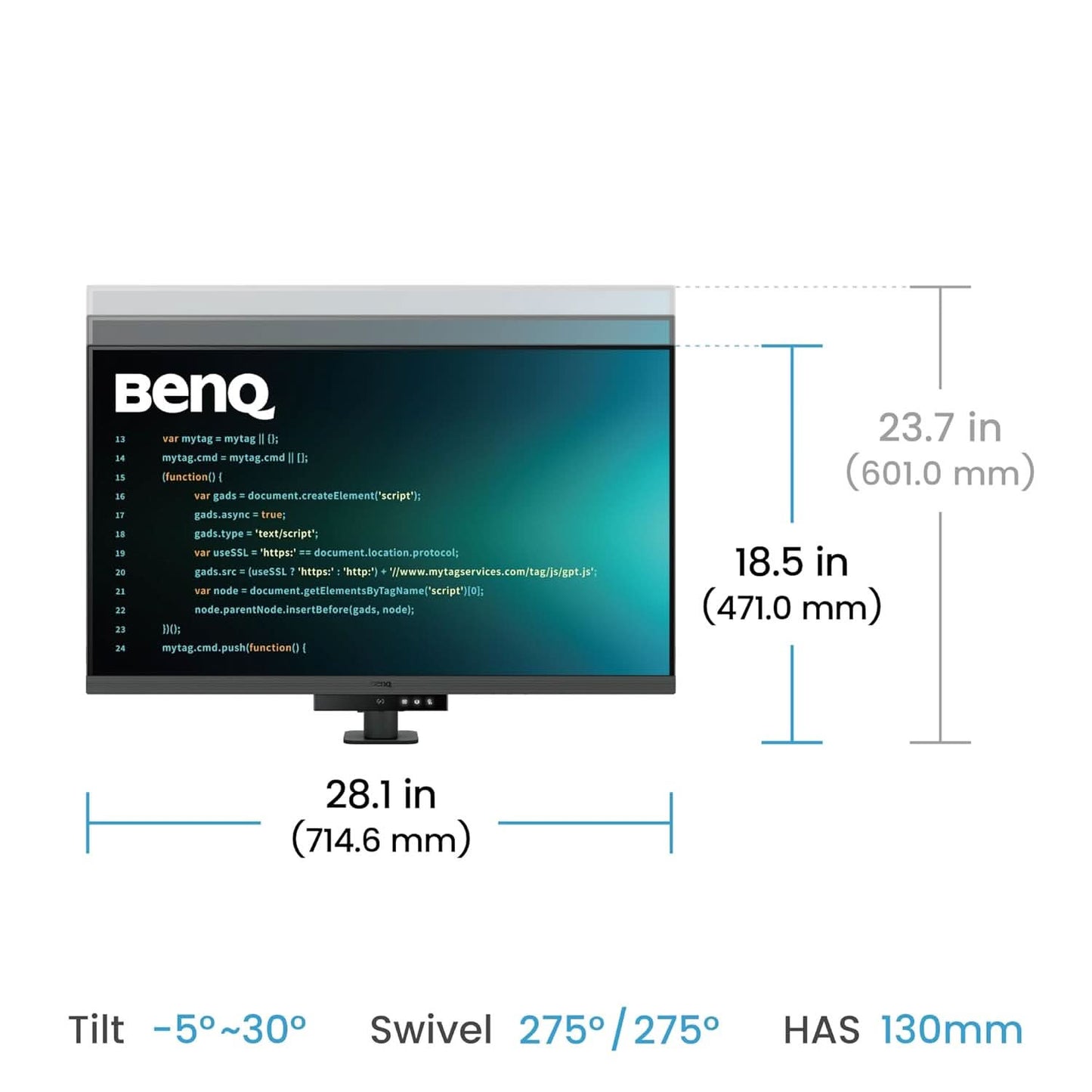 BENQ RD320UA 32 INCH 4K 3840X2160 ERGO-ARM IPS BLACK PROGRAMMING MONITOR