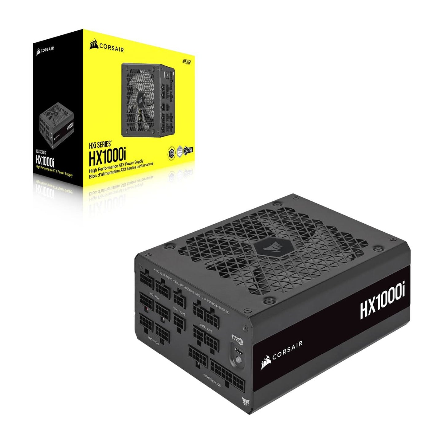 CORSAIR HX1000I FULLY MODULAR ULTRA-LOW NOISE PLATINUM ATX 1000 WATT PC POWER SUPPLY