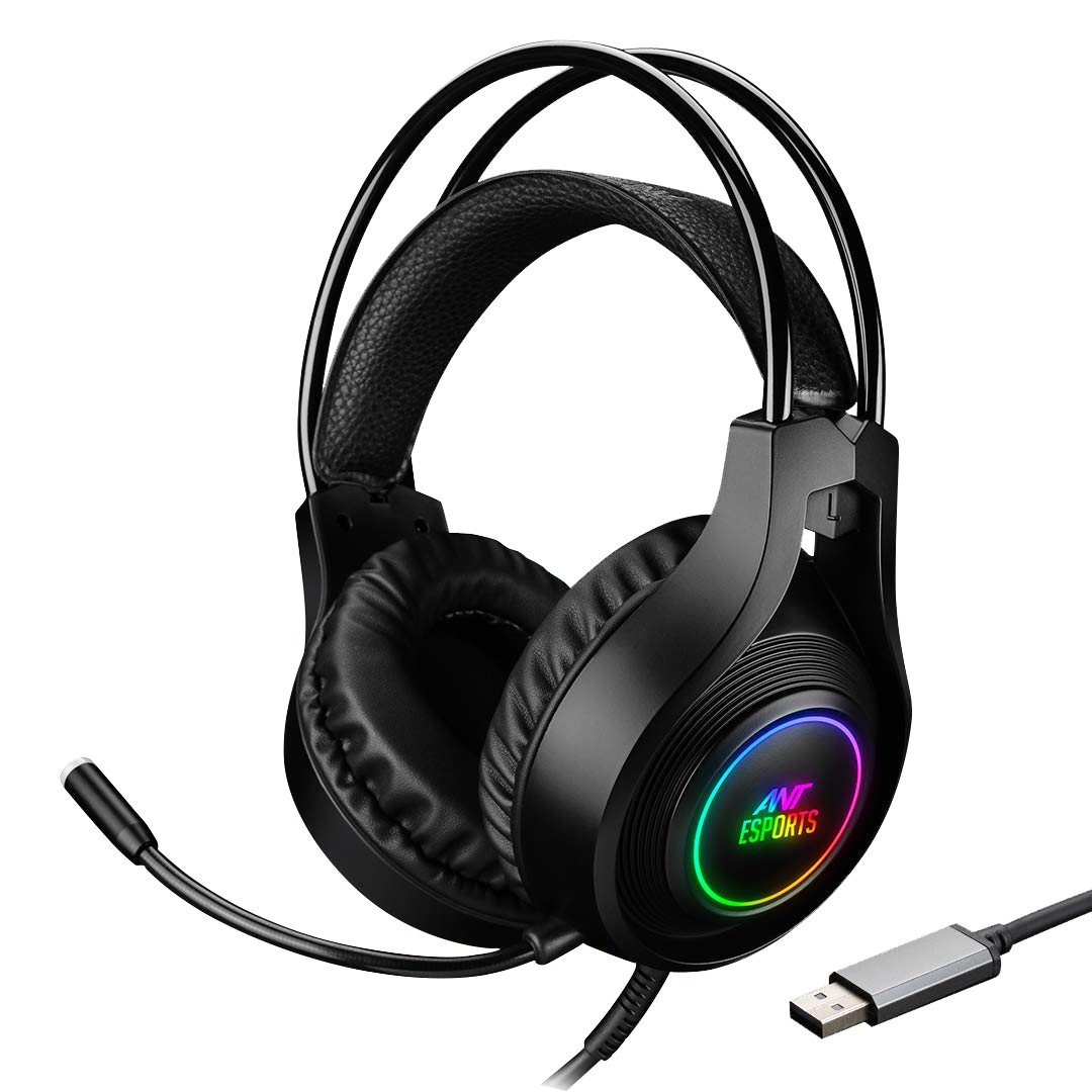 ANT ESPORTS H570 USB 7.1 SURROUND SOUND WIRED GAMING HEADSET- BLACK