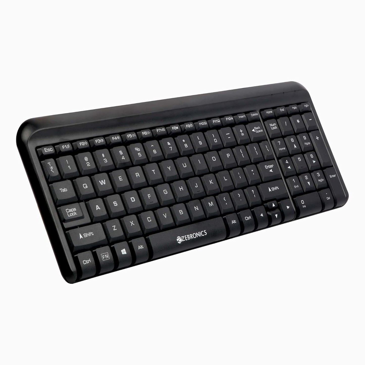 ZEBRONICS ZEB-GLIDE USB WIRED MULTIMEDIA KEYBOARD FOR PC/LAPTOP WITH RUPEE SYMBOL KEY