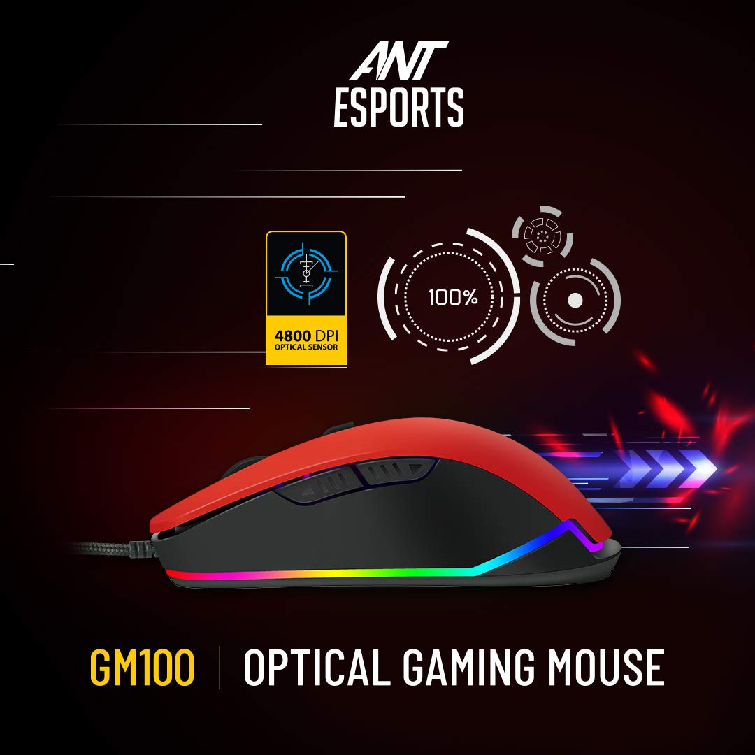 ANT ESPORTS GM100 RED GAMING MOUSE