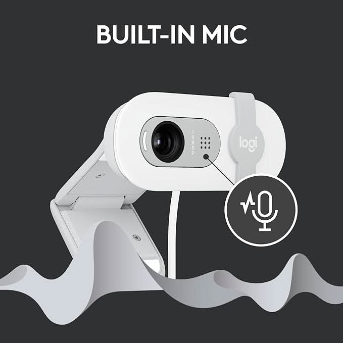 Logitech Brio 100 Full HD 1080P Webcam Off White