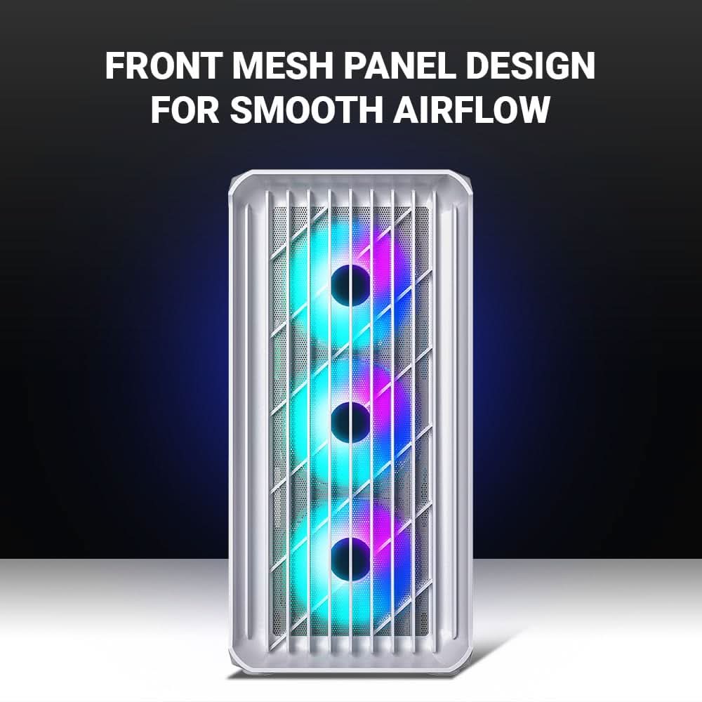 ANT ESPORTS 205 MINI 6F (M-ATX) MINI TOWER CABINET (WHITE)