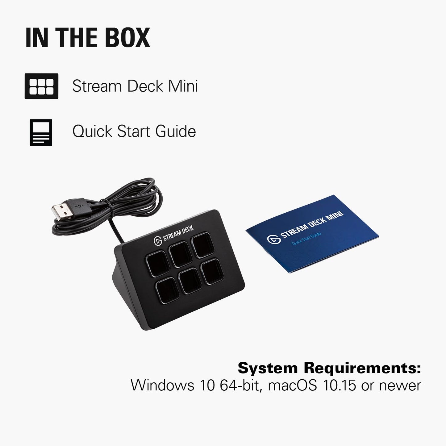 ELGATO STREAM DECK MINI - LIVE CONTENT CREATION CONTROLLER WITH 6 CUSTOMIZABLE LCD KEYS 10GAI9901