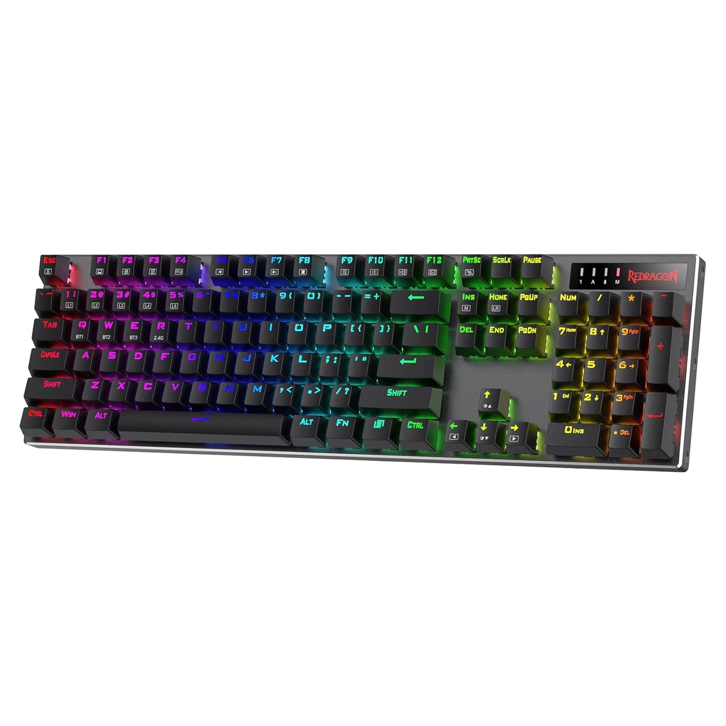 REDRAGON K556 DHARMA PRO (WIRED/WIRELESS/BT) RED SWITCH WIRELESS RGB KEYBOARD BLACK