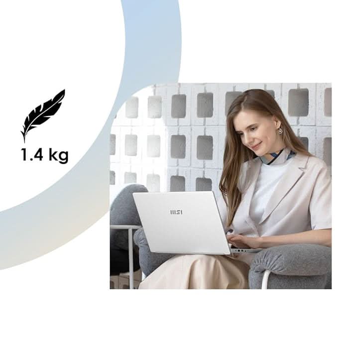 MSI Modern 14, AMD Ryzen 5 7430U, 36CM FHD 60Hz Gaming Laptop (8GB/512GB NVMe SSD/Windows 11 Home, MS Office 2024 + M365/AMD Radeon/Urban Silver/1.4Kg) C7M-105IN