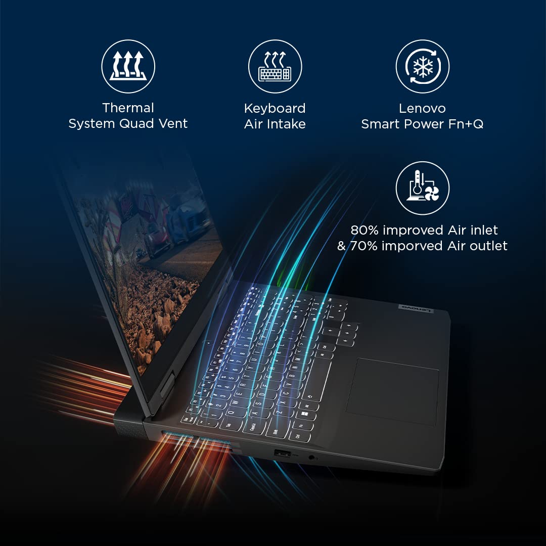LENOVO IDEAPAD GAMING 3 12TH GEN INTEL CORE I5 12450H 15.6 INCH (39.62CM) FHD IPS 120HZ GAMING LAPTOP (16GB/512GB SSD/WIN11/OFFICE 21/NVIDIA RTX 3050 4GB/ALEXA/3 MON GAME PASS/ONYX GREY/2.3KG), 82S9017TIN