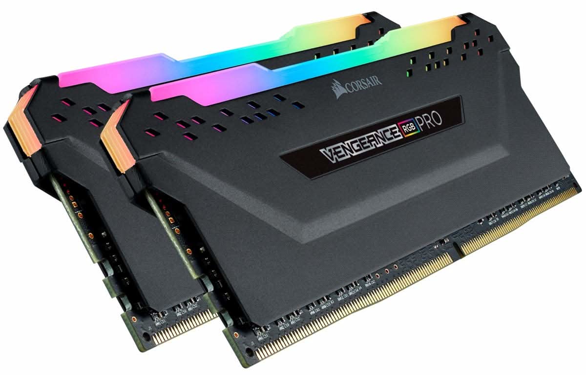 CORSAIR VENGEANCE PRO RGB 32 GB DDR4 (16*2) 3600MHZ DESKTOP RAM CMW32G