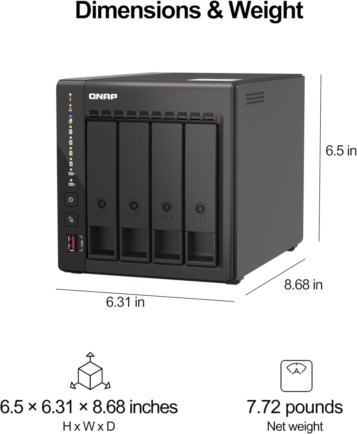 QNAP TS-453E-8G-US 4 BAY HIGH-PERFORMANCE DESKTOP