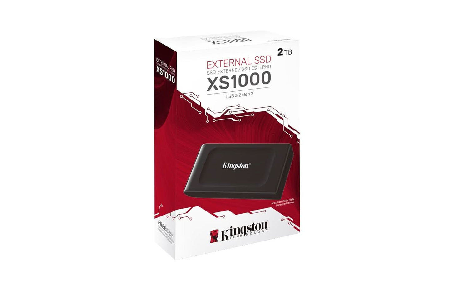 KINGSTON XS1000 2TB SSD | POCKET-SIZED | USB 3.2 GEN 2 | EXTERNAL SOLID STATE DRIVE | UP TO 1050MB/S SXS1000/2000G