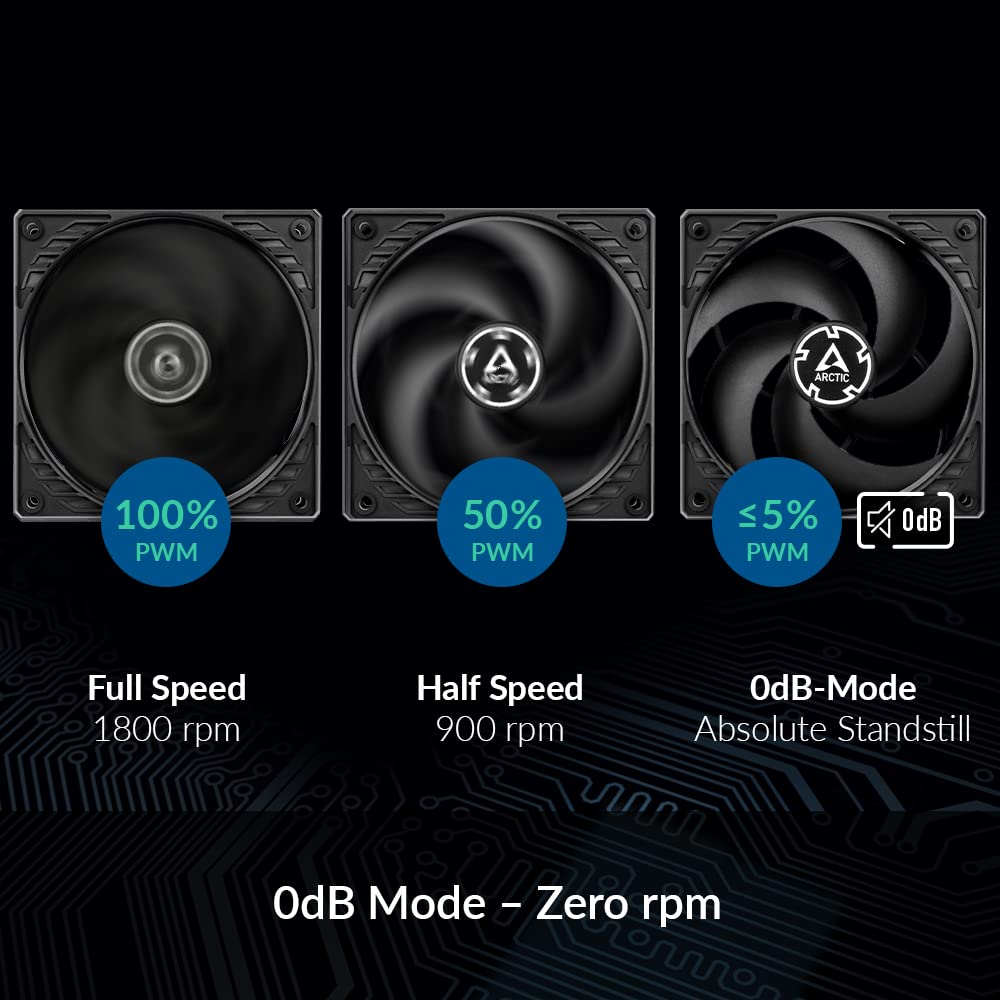 ARCTIC P12 PWM PST (BLACK) - 5 PACK ACFAN00137A