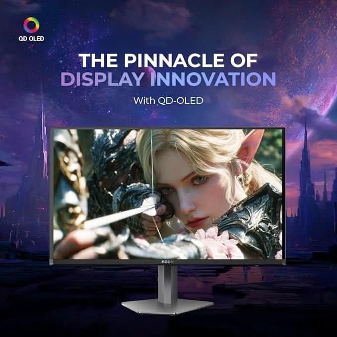 AOC Agon 27, QD -OLED , 240 Hz , 0.03 MS , 1000 cd/m² , HDMI 2.0 x 2, DP 1.4 x 2, USB-3.2 x1 , Speaker 5Wx 2 , HAS , sRGB 100% , DCI-P3 98.5% / Flicker Free / Multi Task ( PIP/PBP ) / Low IN out leg.