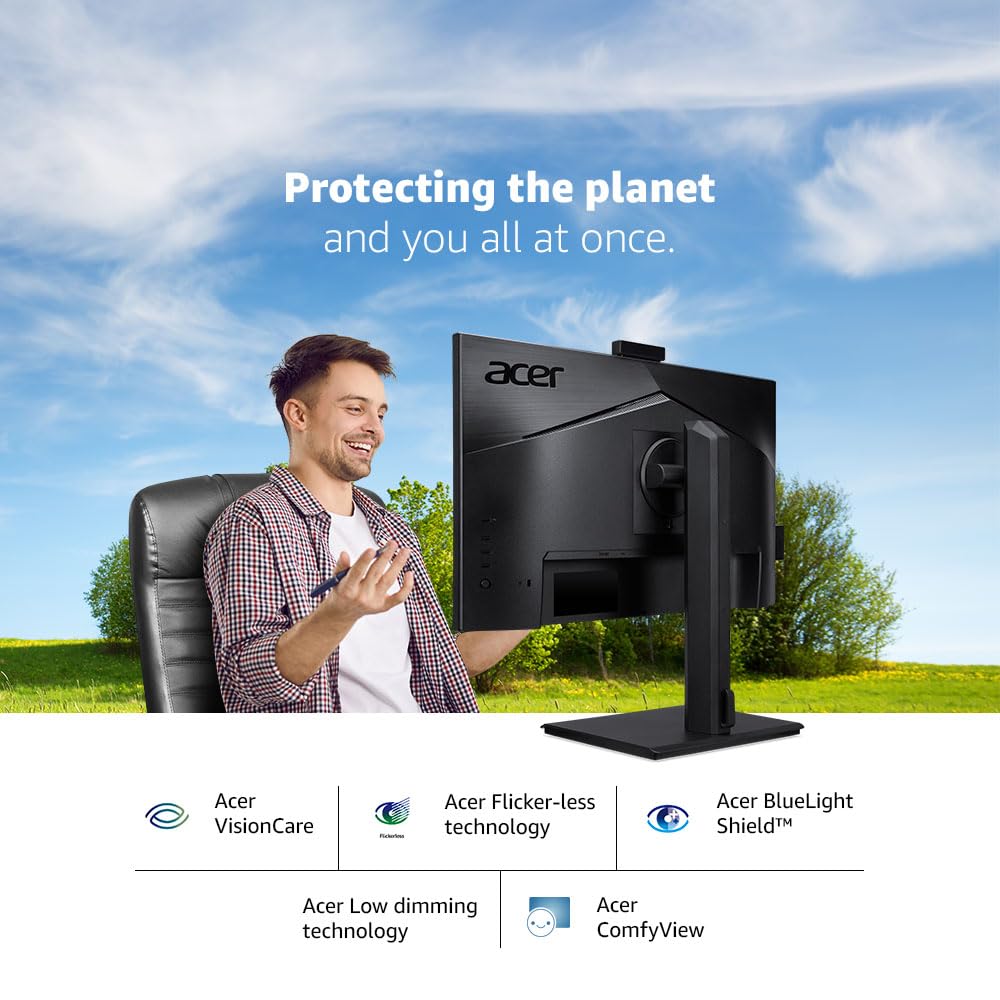 ACER B247Y D 23.8 INCH IPS FULL HD BACKLIT LED LCD MONITOR I 5M-IR WEBCAM