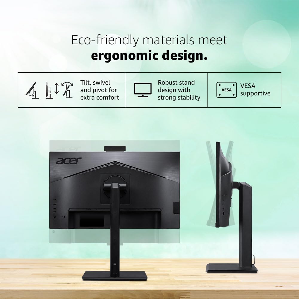 ACER B247Y D 23.8 INCH IPS FULL HD BACKLIT LED LCD MONITOR I 5M-IR WEBCAM