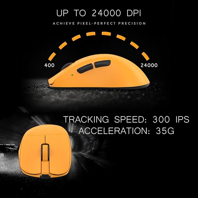 Cosmic Byte Ignis Wireless Tri-Mode Gaming Mouse CB Amber