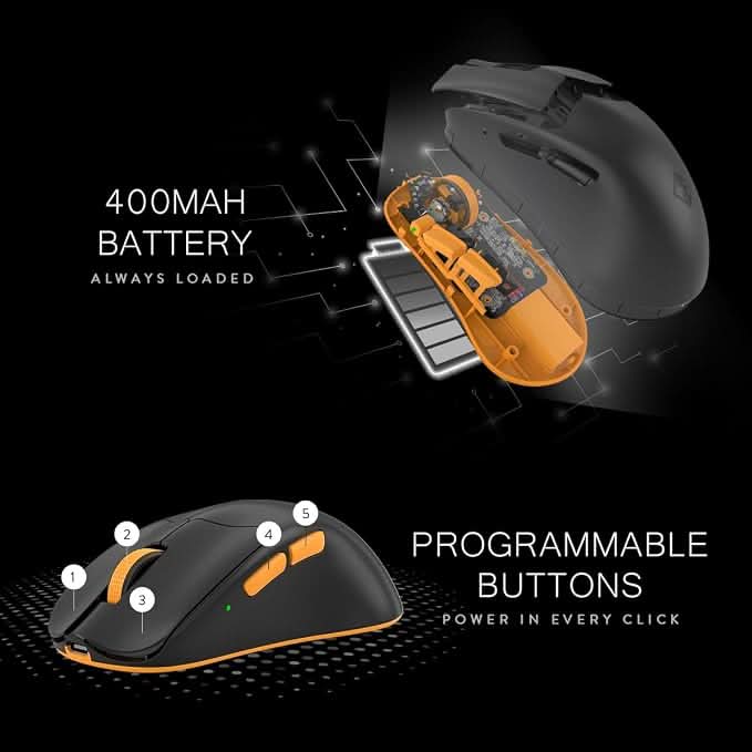 Cosmic Byte Ignis Wireless Tri-Mode Gaming Mouse Black