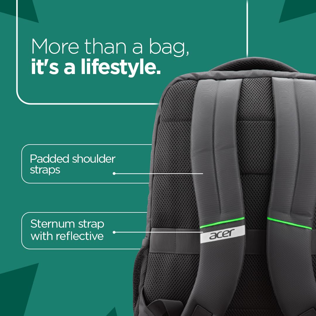 ACER TRENZO NEW AIRMESH PADDED PREMIUM BLACK 15.6" LAPTOP BACKPACK