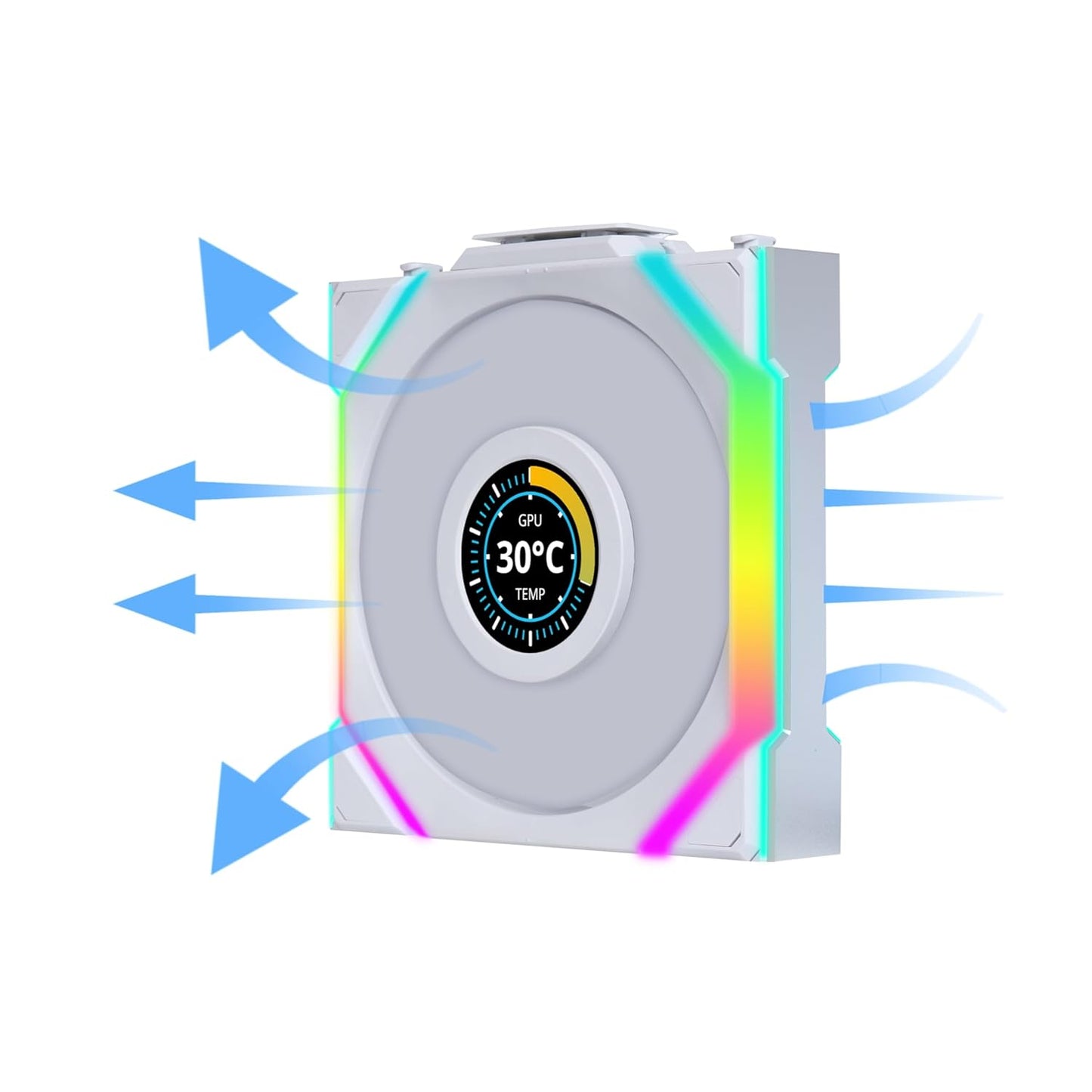 LIAN LI UNI FAN SL WIRELESS LCD 3 X 120MM KIT CASE FAN I COOLER - BLACK I WITH REVERSE BLADE I G99.12RSLLCD1W3W.IN