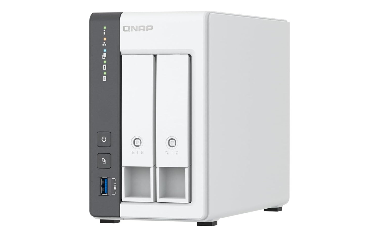 QNAP TS-216G 2-BAY NAS, QUAD-CORE CPU, 2.5GBE, 4GB RAM, BLACK, RACK MOUNT, COMPATIBLE WITH HARD DRIVE, DISK DRIVE