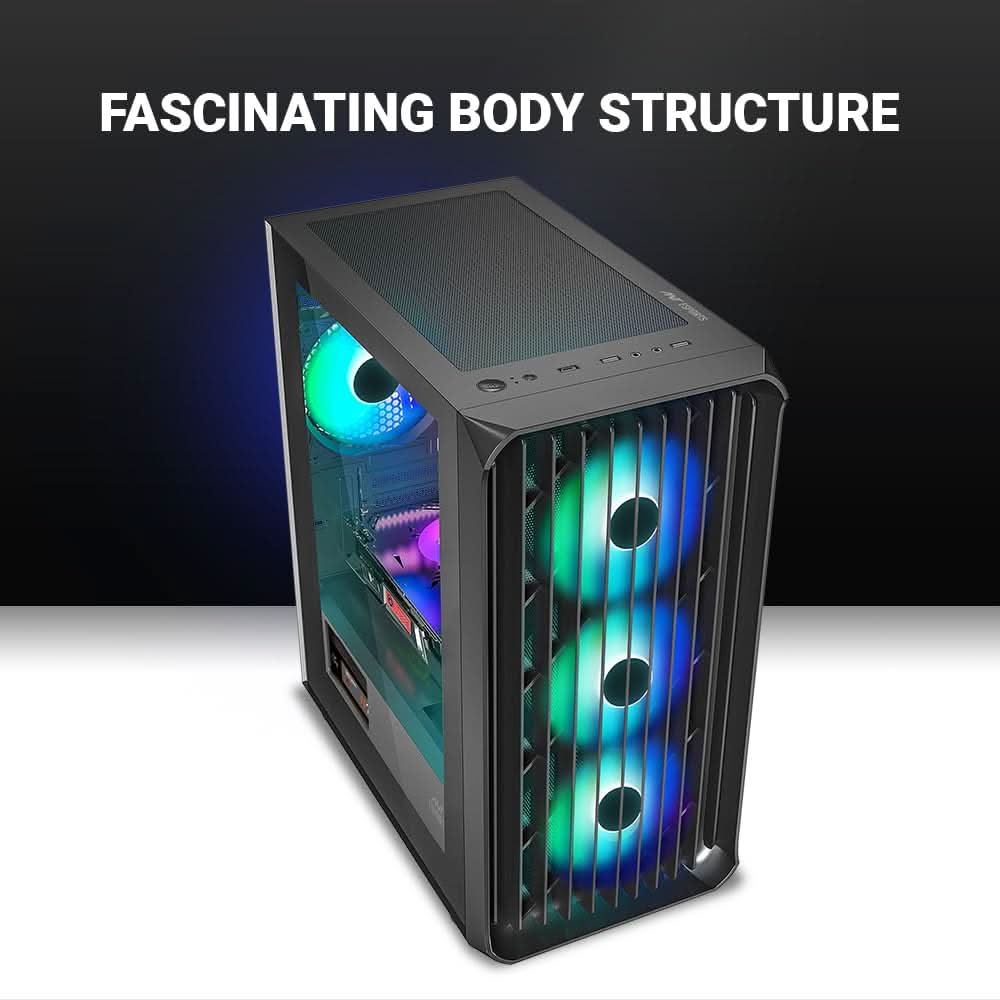 ANT ESPORTS 205 MINI 6F MINI-TOWER CABINET BLACK