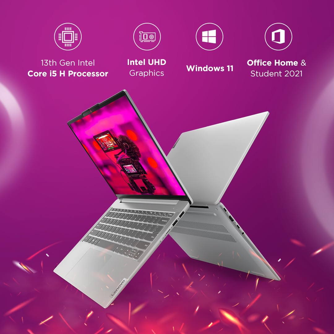 LENOVO IDEAPAD SLIM 5 13TH GEN INTEL CORE I5 13420H 14 INCH (35.5CM) WUXGA OLED 400NITS LAPTOP (16GB/512GB SSD/WIN 11/OFFICE 2021/BACKLIT KB/FHD CAMERA/ALEXA/3 MONTH GAME PASS/GREY/1.46KG), 82XD005RIN