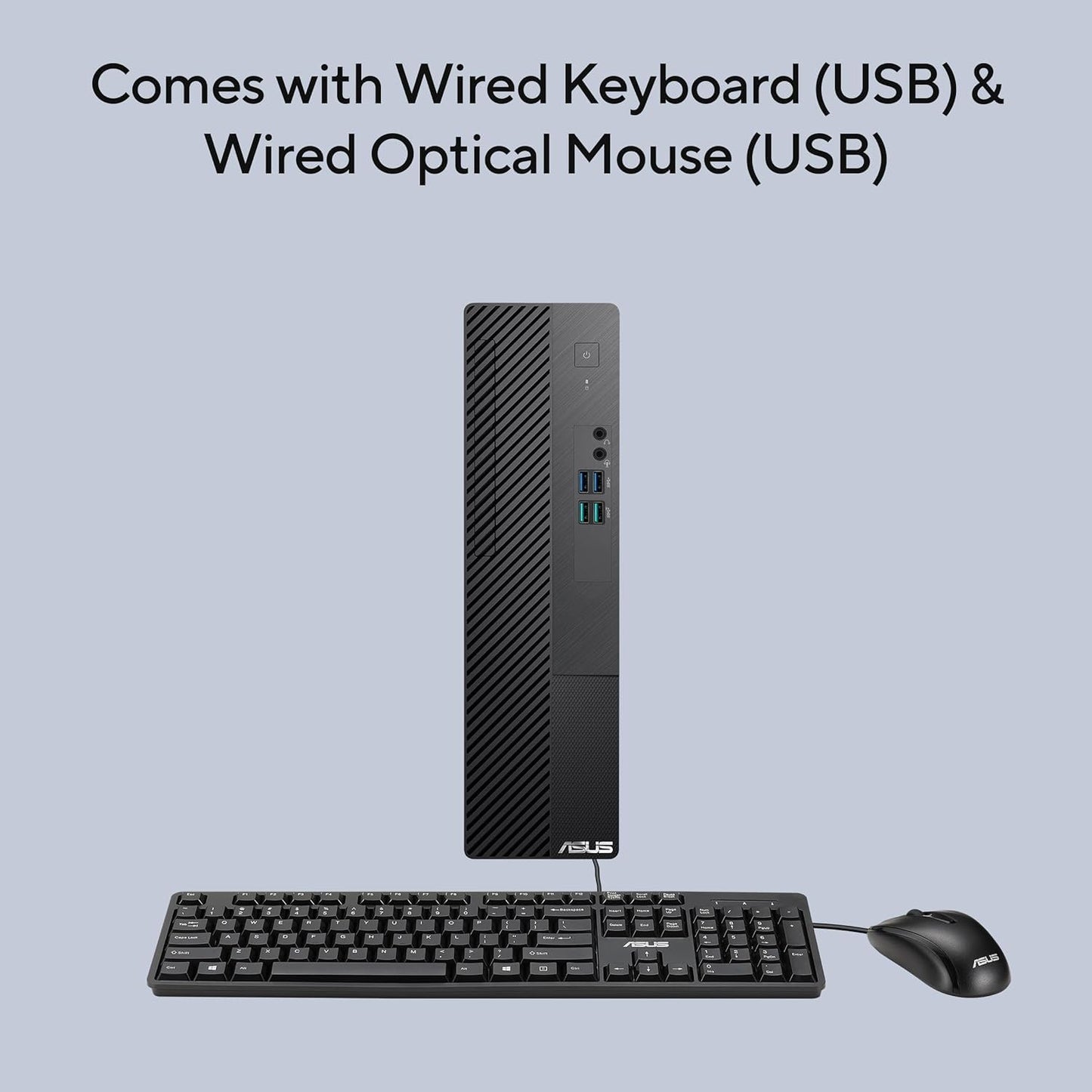 ASUS S500SD, 4 CORE, INTEL CORE I3-12100, TOWER PC (8GB RAM/1TB HDD/INTEGRATED GRAPHICS/WINDOWS 11 + MS OFFICE/WITH KEYBOARD & MOUSE//BLACK/5 KG), S500SD-312100015WS