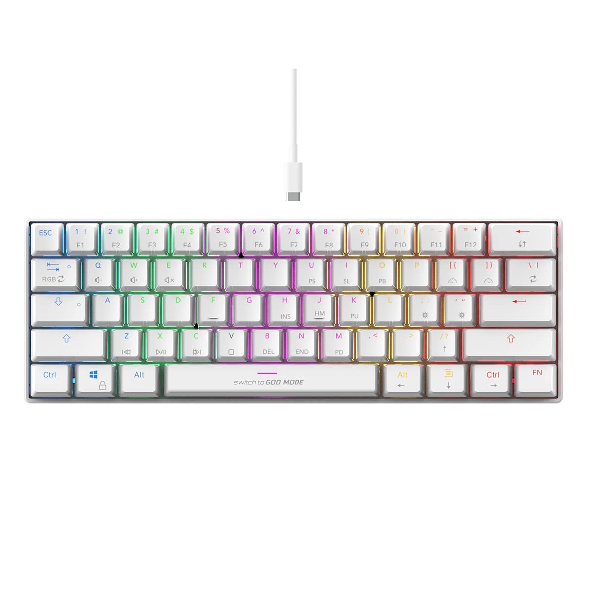 COSMIC BYTE CB-GK-32 THEMIS (WHITE) GAMING RGB KEYBOARD