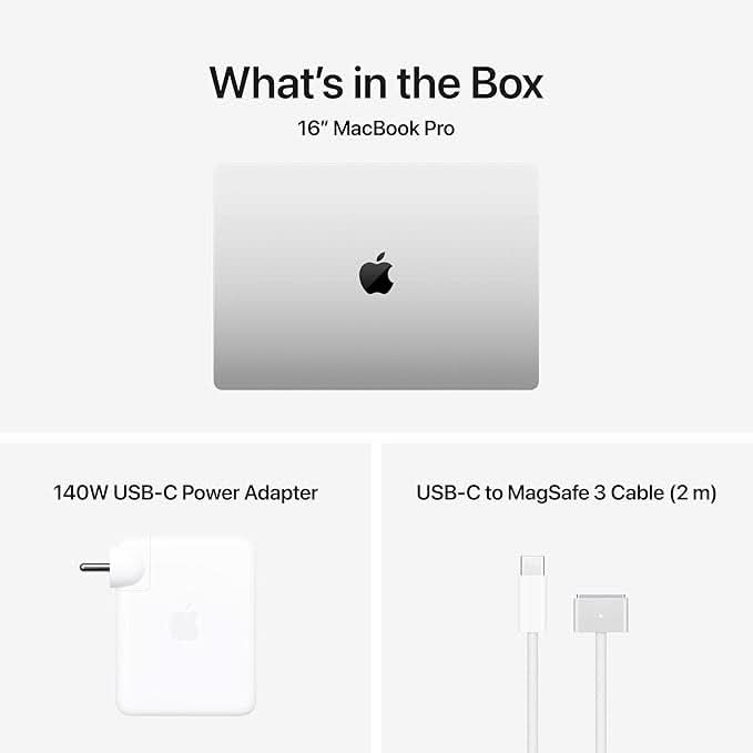 Apple 16-inch MacBook Pro M5 Max chip with 18 core CPU and 40 core GPU, 48GB, 2TB SSD - Silver