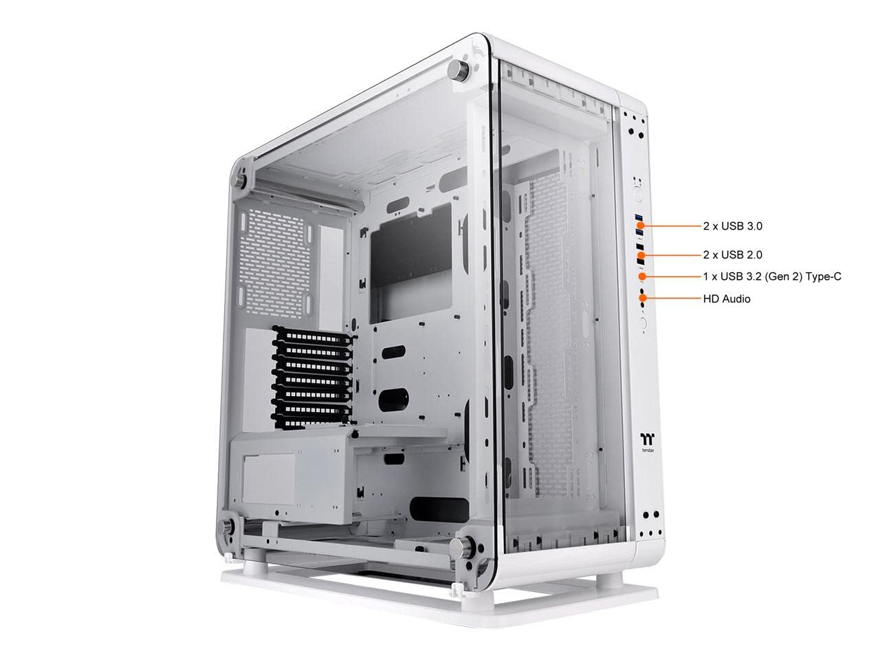 THERMALTAKE THE CORE P6 TG SNOW WHITE EDITION ATX MID TOWER FULLY MODULAR COMPUTER CASE