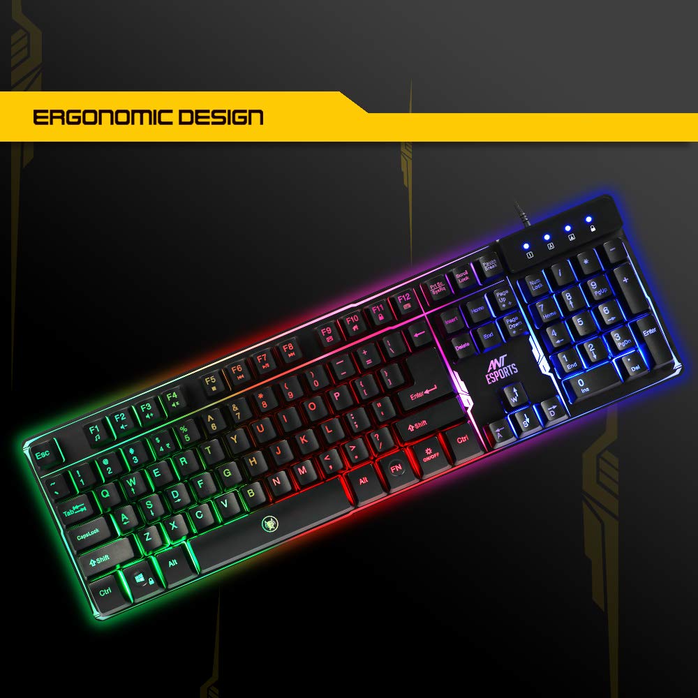 ANT ESPORTS MK700 PRO BACKLIT RAINBOW COLOR GAMING KEYBOARD