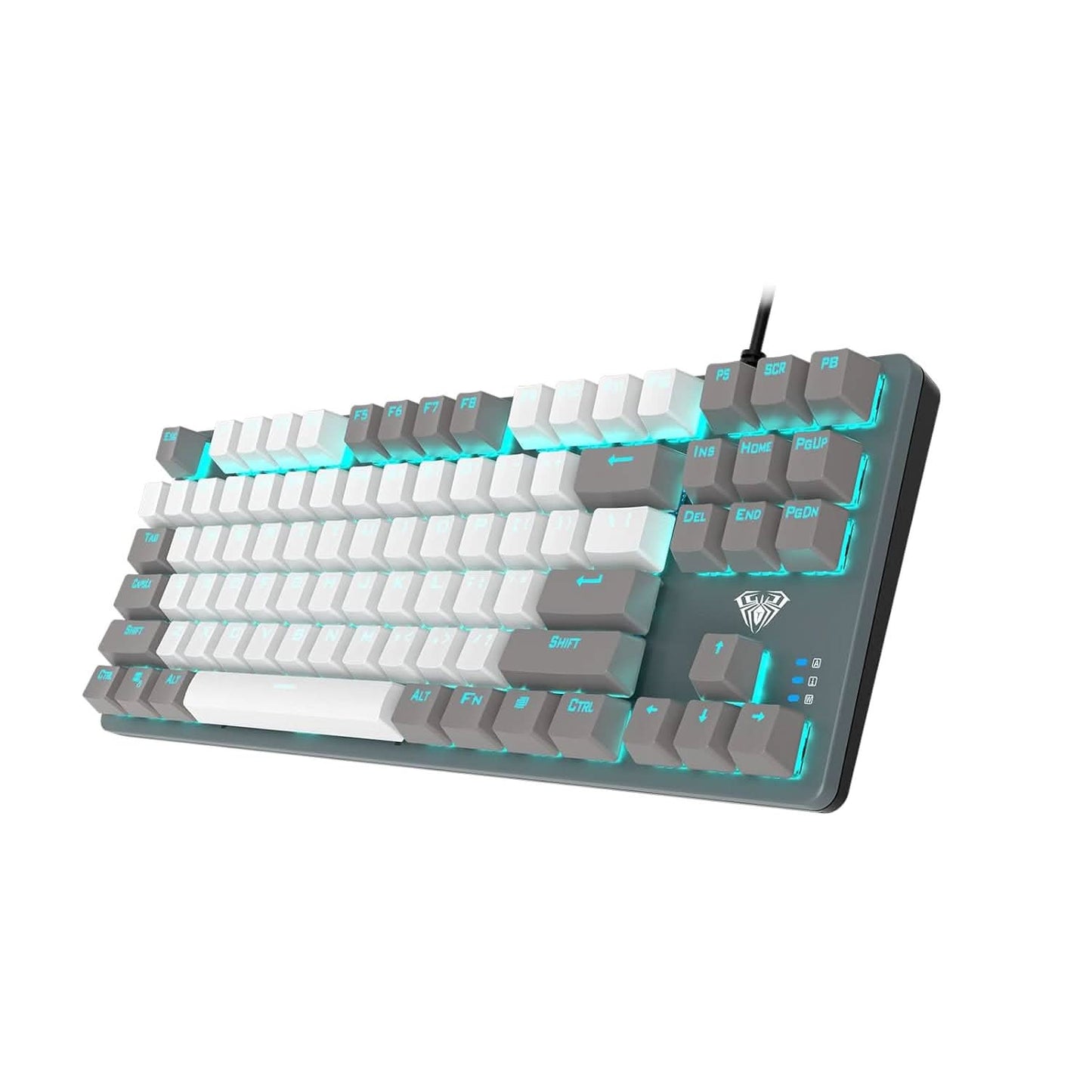 AULA F3287 WIRED MECHANICAL KEYBOARD GREY WHITE SWITCH