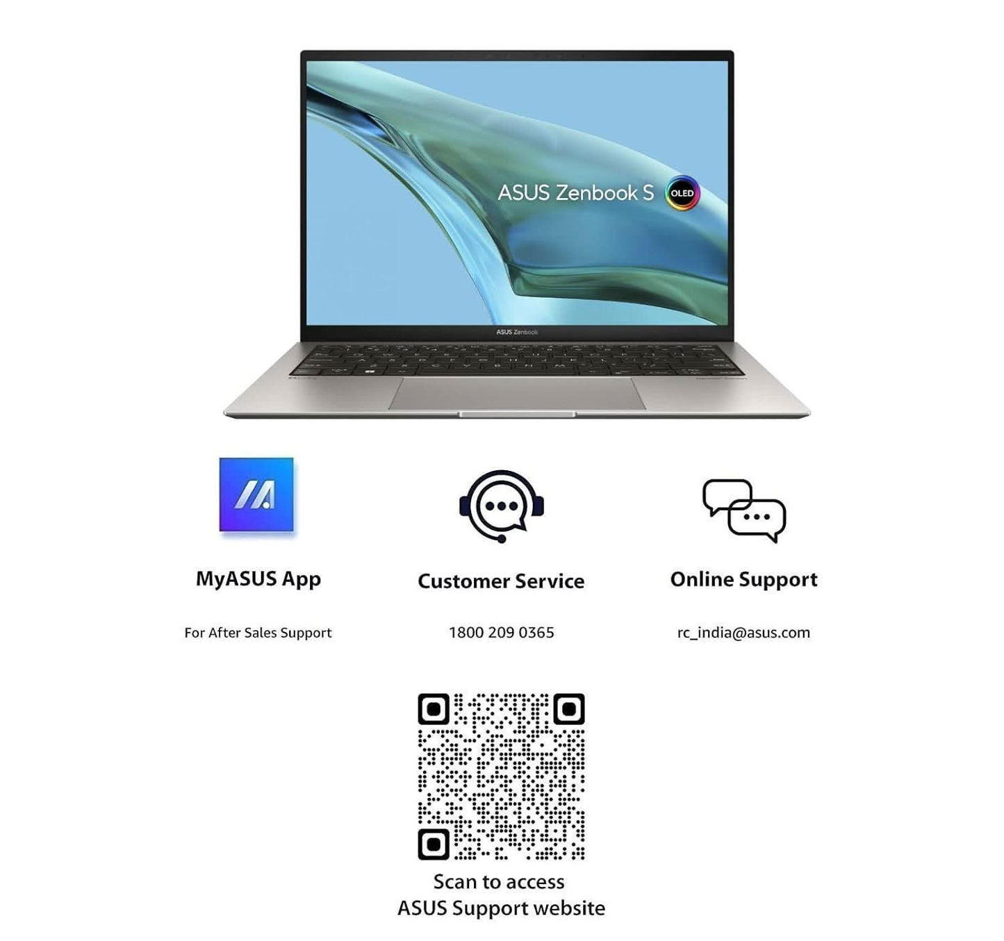 ASUS ZENBOOK S 13 OLED (2023), 1KG WEIGHT & 1CM THIN, INTEL CORE EVO I5 13TH GEN, 13.3 INCH 2.8K OLED, THIN & LIGHT LAPTOP (16GB/512GB SSD/WIN 11/OFFICE 2021/BACKLIT/63WHR/GREY),UX5304VA-NQ542WS