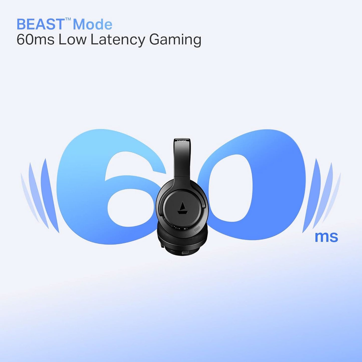 Boat Rockerz 512 ANC Bluetooth Wireless Headphone with Mic (Cosmic Black)