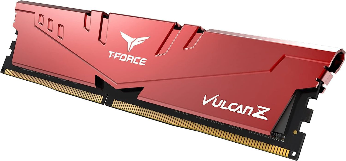 TEAMGROUP T-FORCE VULCAN Z 16GB (16GBX1) DDR4 3600MHZ DESKTOP RAM (RED)