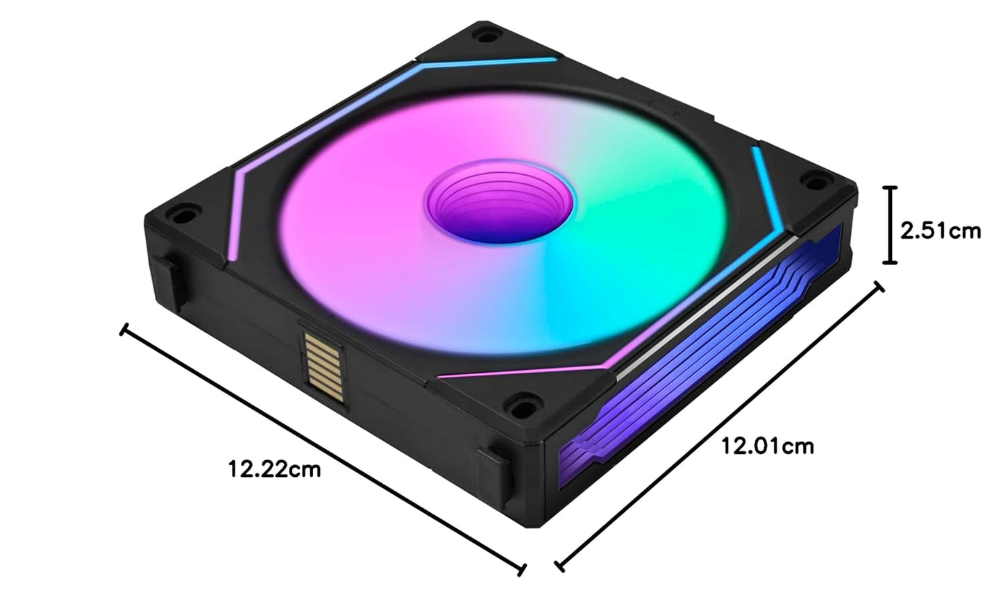 LIAN LI UNI FAN SL-INF REVERSE BLADE 120 INFINITY MIRROR 120MM ARGB SINGLE PACK CASE FAN, BLACK- G99.12RSLIN1B.IN