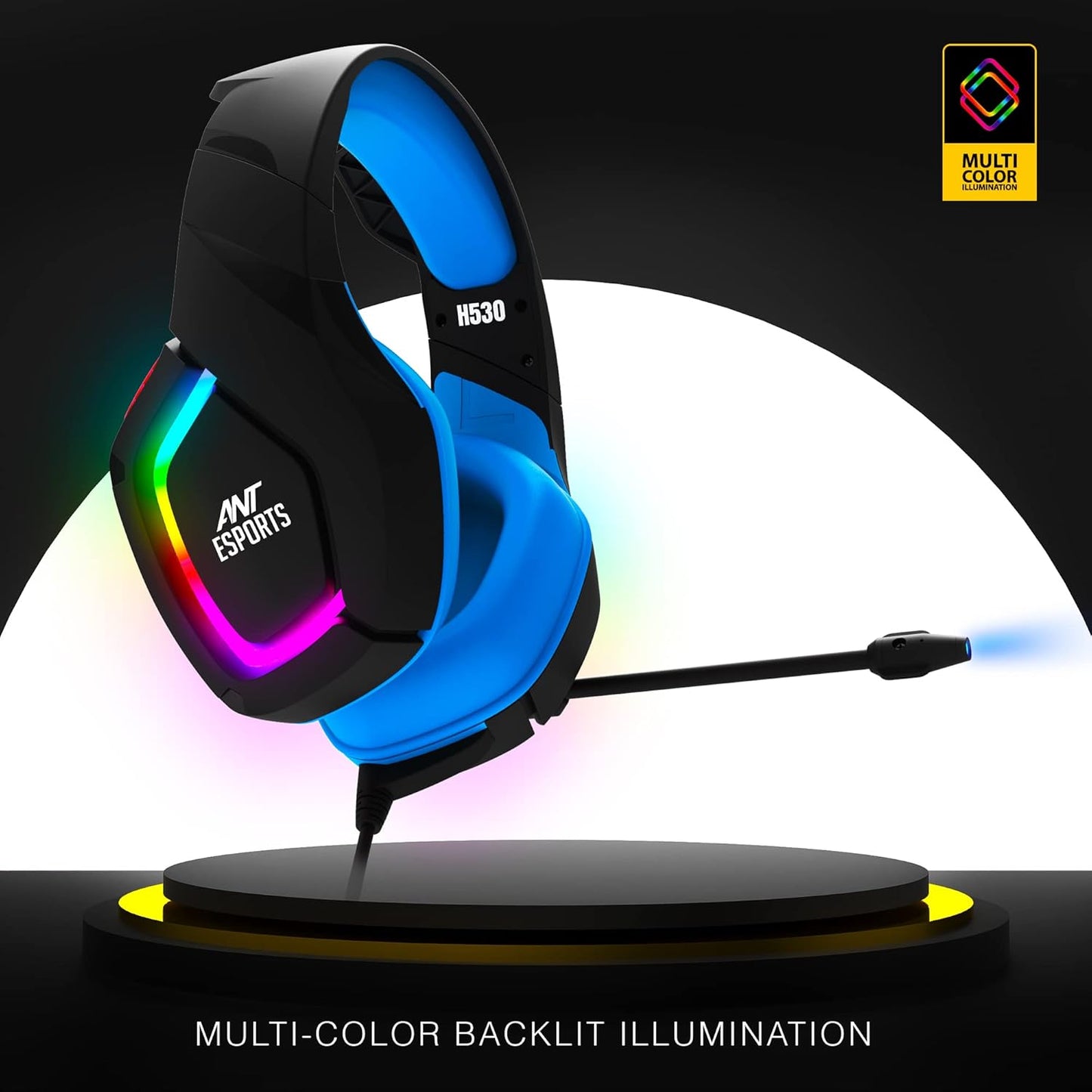 ANT ESPORTS H530 RGB GAMING HEADSET - BLACK BLUE