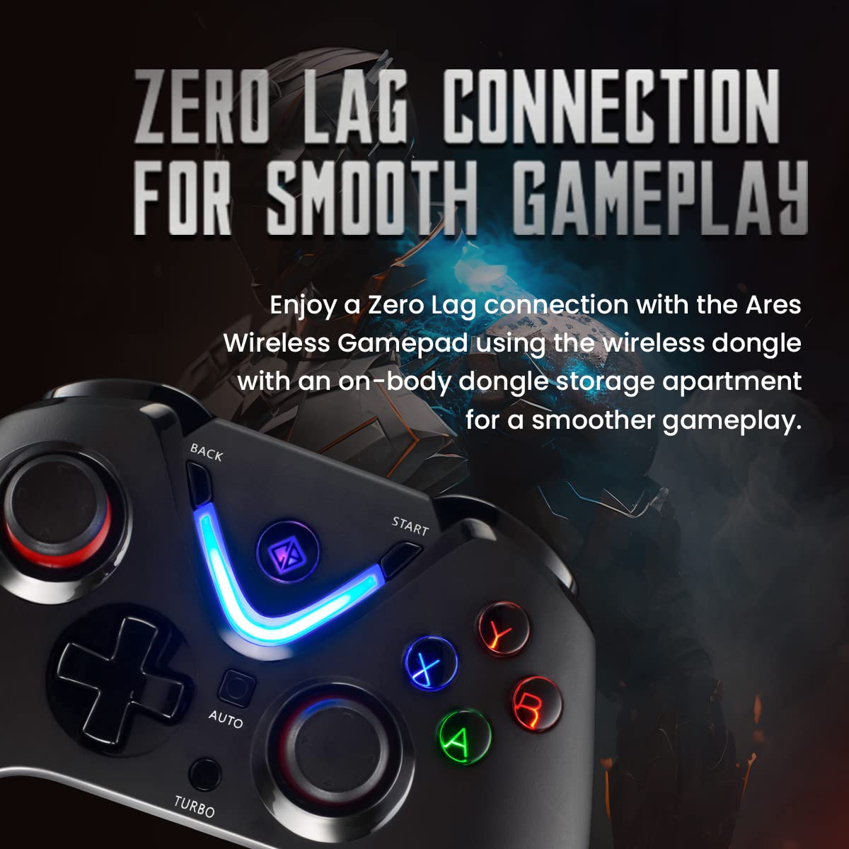 COSMIC BYTE ARES WIRELESS (BLACK) GAMEPAD