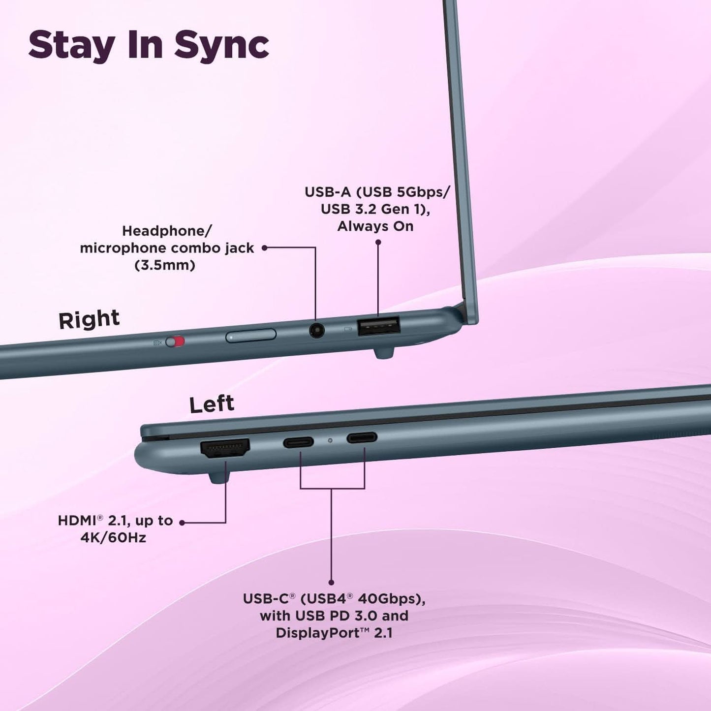 Lenovo Yoga Slim 7 AMD Ryzen AINow 7 350 Copilot Plus 32GB RAM, 1TB SSD, 14 inch 35.5cm, WUXGA OLED, 50 TOPS, Windows 11, Office Home 2024, Backlit Keyboard, 1Yr ADP Free, Teal 83JY005YIN