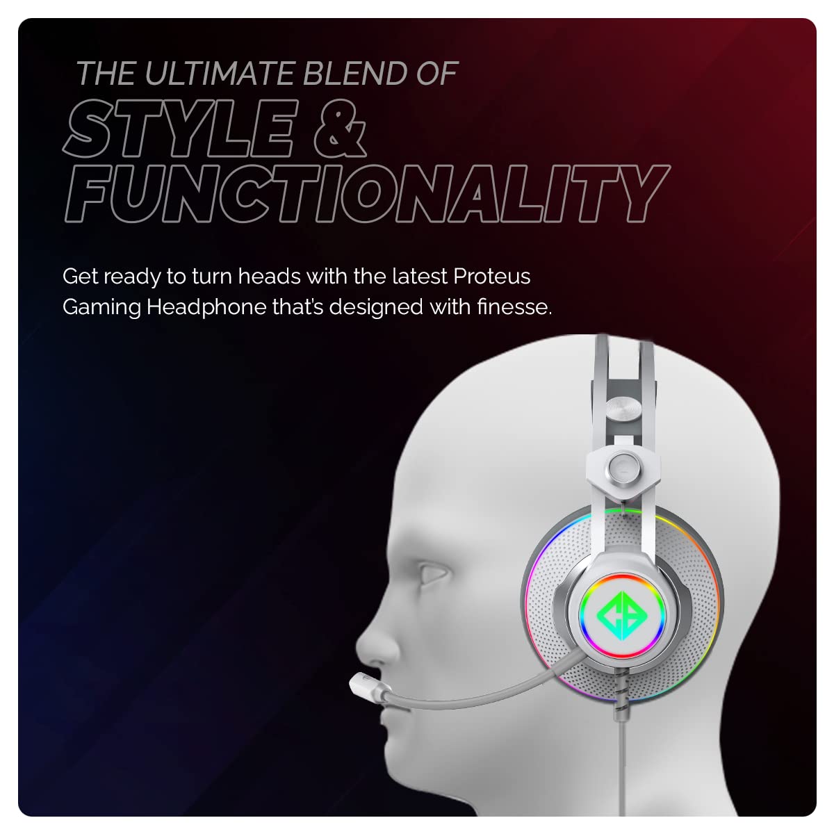 COSMIC BYTE PROTEUS RGB (WHITE) GAMING HEADPHONE