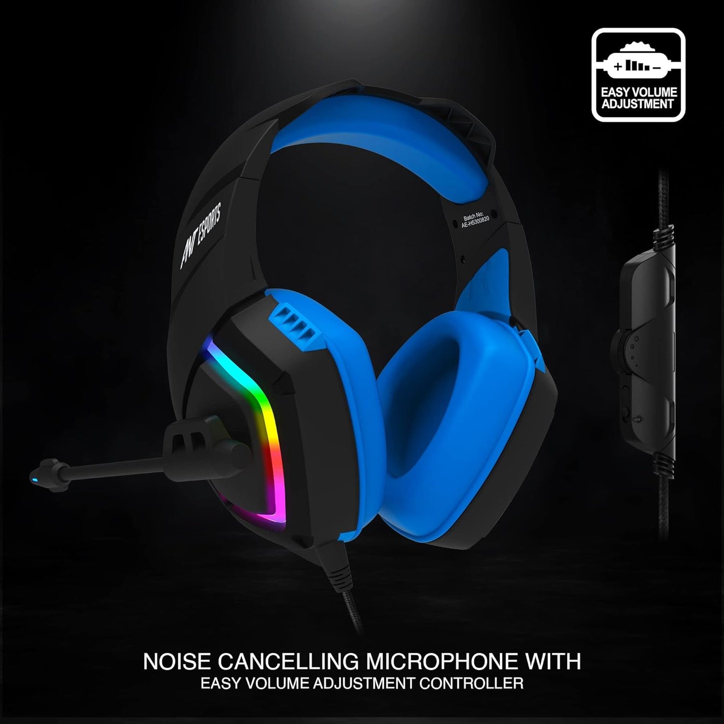 ANT ESPORTS H530 RGB GAMING HEADSET - BLACK BLUE