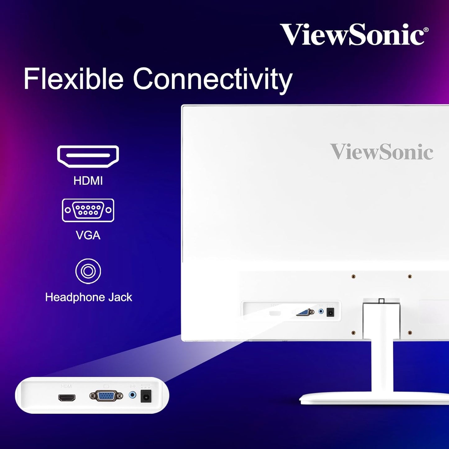 VIEWSONIC VA2432-H-W 24-INCH (60.96 CM) FULL HD1080P IPS MONITOR