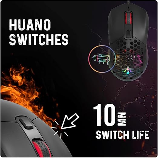 COSMIC BYTE FIRESTORM RGB (BLACK) GAMING MOUSE