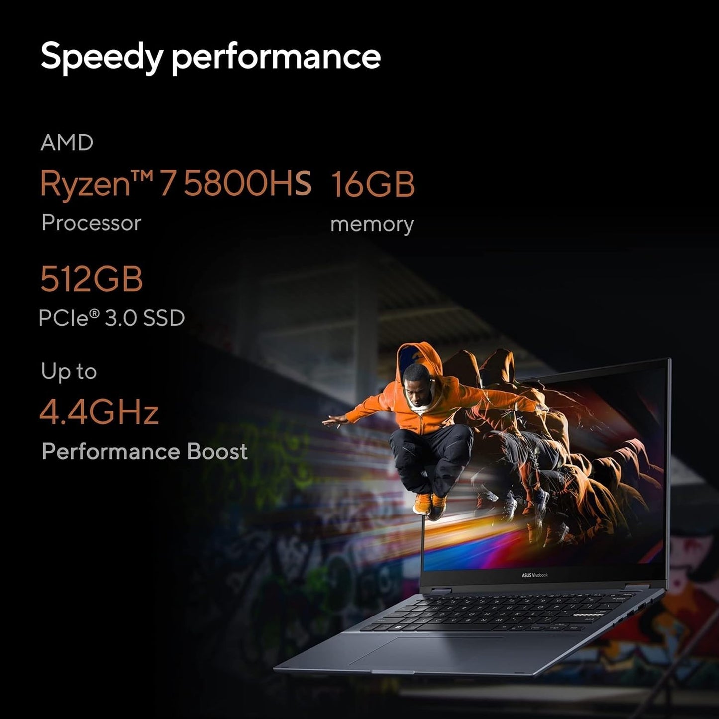 ASUS VIVOBOOK S 14 FLIP (2022), 14-INCH (35.56 CMS) FHD+ 16:10 TOUCH, AMD RYZEN 7 5800HS, 2-IN-1 LAPTOP (16GB/512GB SSD/INTEGRATED GRAPHICS/WINDOWS 11/OFFICE 2021/SILVER/1.5 KG), TN3402QA-LZ741WS