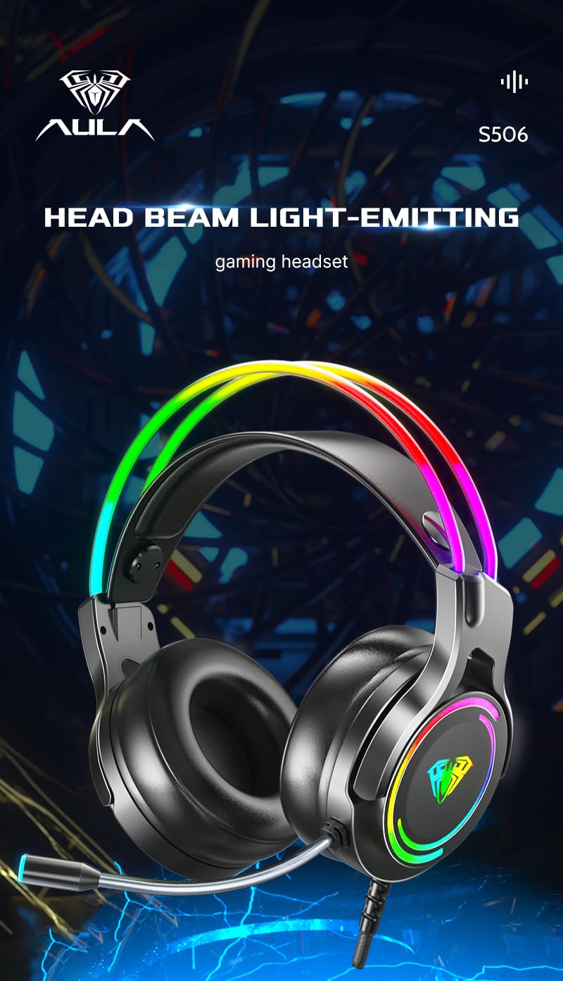 AULA S506 WIRED GAMING HEADSET BLACK