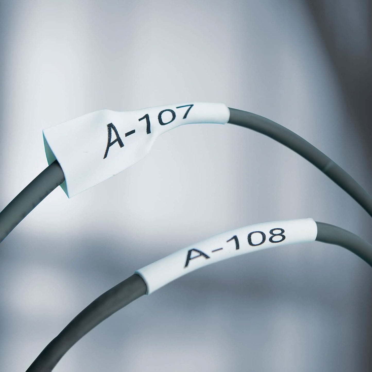 DYMO RHINOPRO HEAT-SHRINK CABLE LABEL TUBES, 1/2-INCH, 5 FEET, WHITE